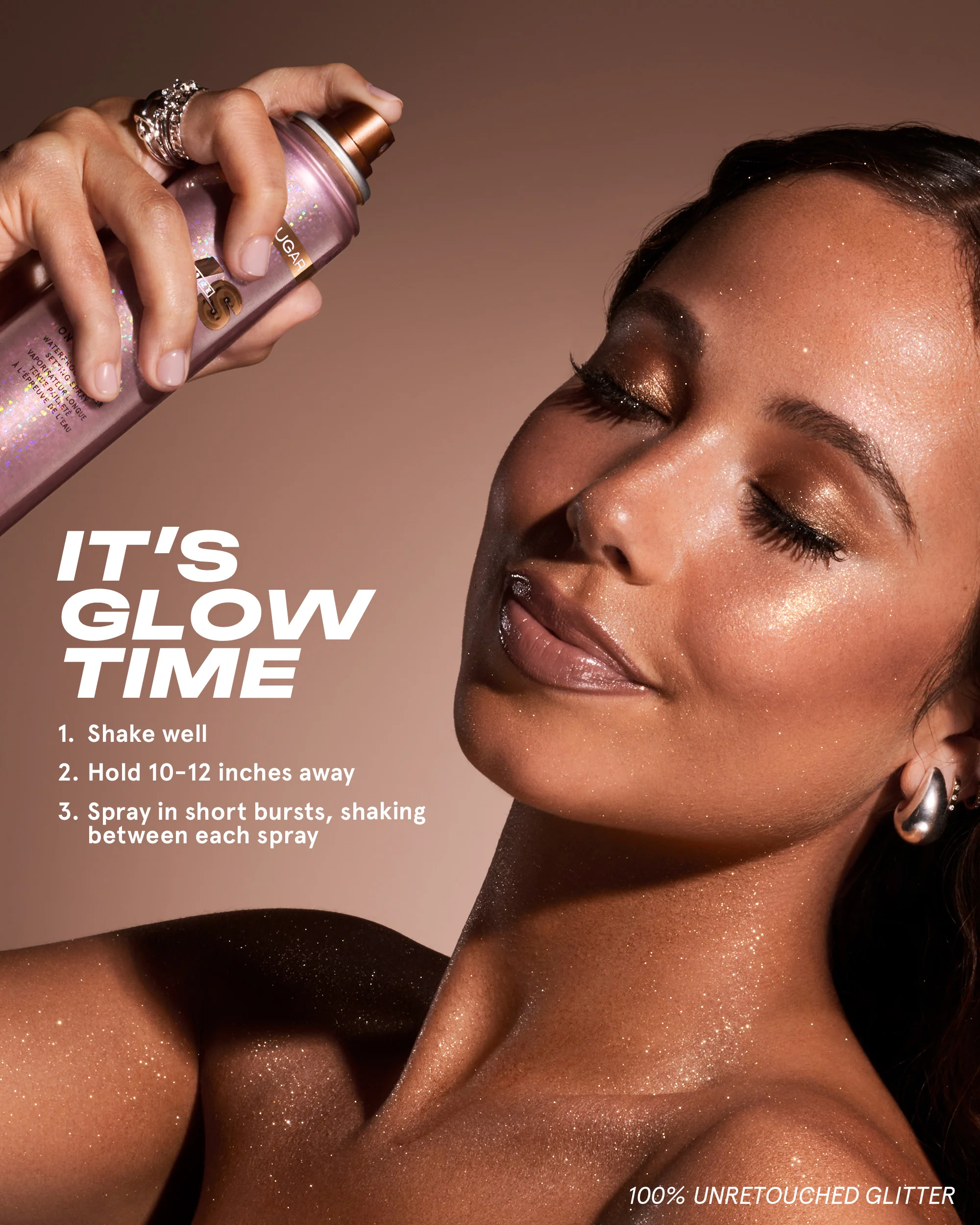 On ‘Til Dawn Waterproof Glitter Setting Spray In Brown Sugar - Image 10